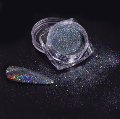 GLITTER CHROME - SILVER RAINBOW - PINK BAZAAR