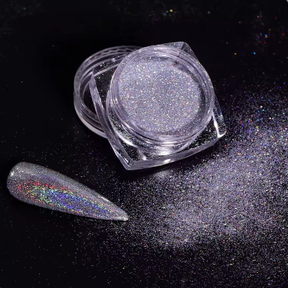 GLITTER CHROME - LIGHT SILVER - PINK BAZAAR