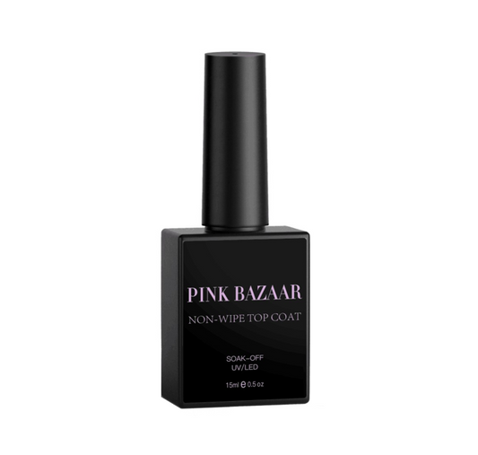 NON-WIPE TOP COAT 15 ML - PINK BAZAAR